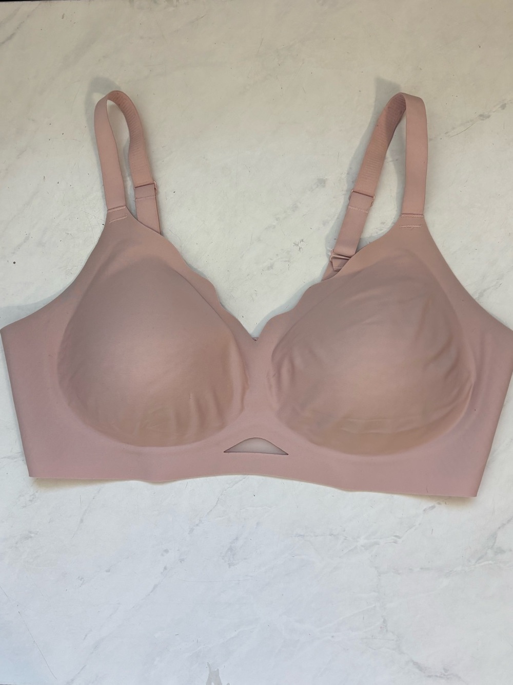 SHECURVE Size 2XL Beige Bra Padded Adjustable Neutral Seamless